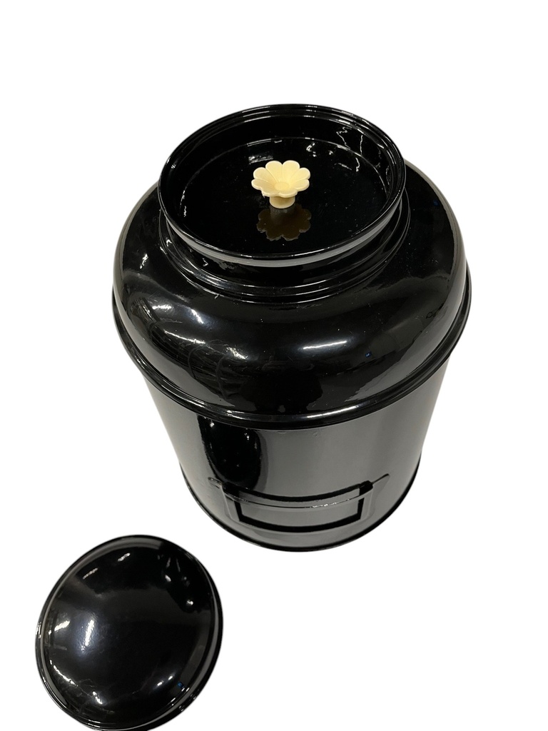 Theeblik rond 1,5kg - zwart