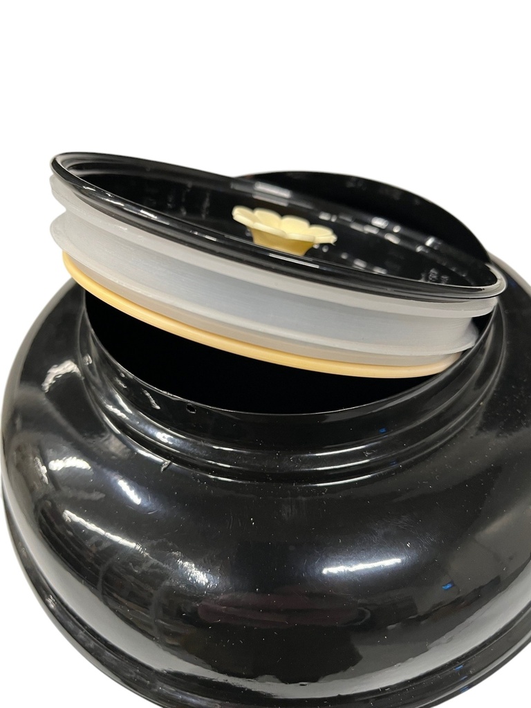 Theeblik rond 1,5kg - zwart