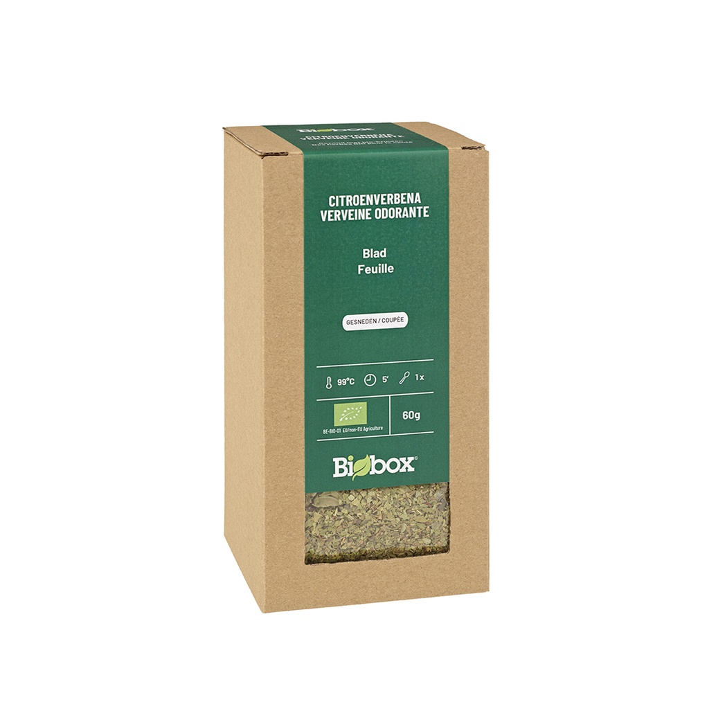 Bio* Citroenverbena blad gesneden