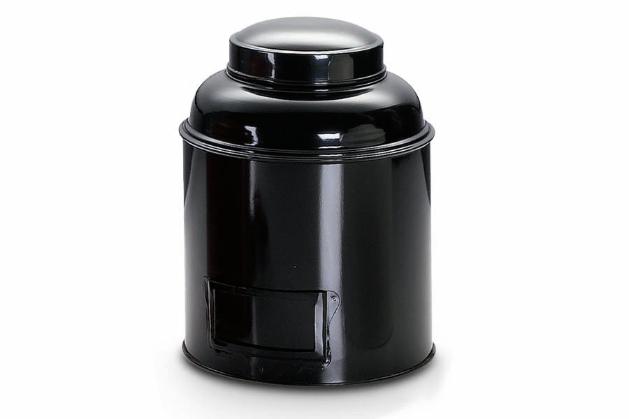 Theeblik rond 1,5kg - zwart